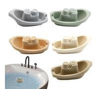 Giocattolo per barca da bagno - Materiale in paglia, gioco d'acqua impilabile Set impilabile galleggiante da 5 pezzi | Gioco acquatico fantasioso interattivo durevole, giocattolo da bagno per bambini