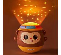 Giocattolo per bebè a dondolo a forma di scimmia | Giocattoli per bambini da 6 a 12 mesi, giocattolo oscillante e colorato con luci e musica per bambini da 6 mesi+, giocattoli musicali con proiettore 