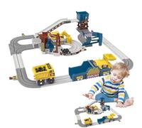 Giocattolo per camion - Set di binari | Giocattolo da pista di ingegneria per ragazzi e ragazze Quarry Adventure Train Playset con auto elettriche STEM Building Educational Learning Toys per bambini N