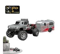 Giocattolo per camion telecomandato, camion telecomandati per ragazzi | Cingolato fuoristrada Vacanza Compleanno Indoor Outdoor Ragazzi Ragazze Grigio Con box rimorchio
