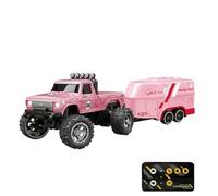 Giocattolo per camion telecomandato, camion telecomandati per ragazzi | Giocattolo per auto elettrica Mini camion elettrico RC per ragazzi ragazze bambini adulti gi Rosa Con box rimorchio