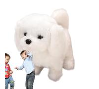 Giocattolo Per Cane Cammina - Cucciolo Di Peluche Elettronico 25 Cm, Giocattoli Animati Interattivi, Movimento Della Coda Abbaiare | Simulazione Divertente Animale Camminare Per Bambini Da 2 a 5