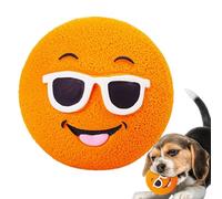 Giocattolo per cani a squittio - divertente design del viso, giocattolo per cani in gomma morbida, resistente e morbida | Ottieni palline da gioco per misura interattiva, palline sportive per piccole