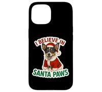 Giocattolo per cani Fox Terrier I Believe In Santa Paws Merry Christmas Custodia per iPhone 15