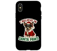 Giocattolo per cani Fox Terrier I Believe In Santa Paws Merry Christmas Custodia per iPhone X/XS