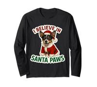 Giocattolo per Cani Fox Terrier I Believe in Santa Paws Merry Christmas Maglia a Manica