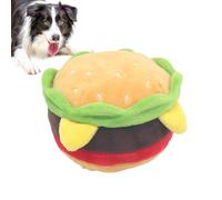 Giocattolo per cani hamburger - materiale di peluche, rumore cigolio, giocattolo da masticare con divertente imitazione di patatine fritte, gioco di rumore adatto per gatti e cani di piccola taglia