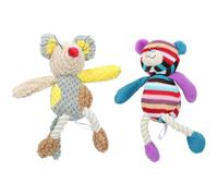 Giocattolo per cani Mister Tilly Teddy & Molly Mouse con cigolio 23 cm e 20 cm