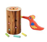 Giocattolo Per Catturare Il Woodpecker In Legno - Playset Bright Colousplet Bright Colours | Game Educativo Per L'apprendimento Precoce, Giocattolo Di Allenamento Per Motorie Raffinato Per Bambini In