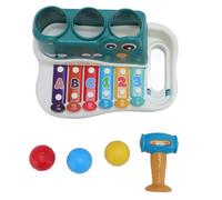 Giocattolo per che bussa a mano con animali 2 in 1 Tastiera per elettronico Apprendimento precoce Giocattolo per educativo per bambini per la famiglia Educazione precoce Gioco