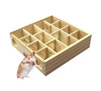 Giocattolo per criceti in legno - Puzzle labirinto naturale da 20 cm, piccola custodia interattiva, giocattolo per bambini, gioco e casetta di arricchimento durevole | Topi Gerbil con tetto in vetro