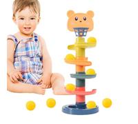 Giocattolo per far cadere le palle - Torre rotante per rilasciare e rotolare | Rampe a sfera impilabili e divertenti | Gioco di attività per bambini piccoli, stimola la coordinazione e lo sviluppo |