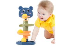 Giocattolo per far cadere le palle - Torre rotante per rilasciare e rotolare | Rampe a sfera impilabili e divertenti | Gioco di attività per bambini piccoli, stimola la coordinazione e lo sviluppo |