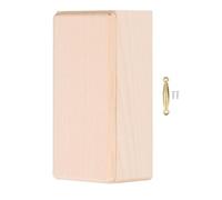 Giocattolo per frigorifero in miniatura in scala 1/12 realistico per porta singola in legno non verniciato in camoscio frigorifero