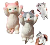 Giocattolo Per Gatti Antistress Squishy 2 Pezzi Antistress Giocattoli da Spremere di Gatto Taba Squishy Giocattolo Antistress Fidget Toys Squishy Gatto Colla Giocattolo Per Bambini Adulti