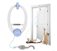 Giocattolo per gatti ricaricabile da appendere, clip regolabile per porta, giocattolo rimbalzante automatico per un gioco interattivo.