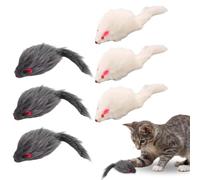 Giocattolo per gatti - Set da 6 pezzi - perfetto per la vita dell'istinto di caccia e divertimento - simulazione mouse giocattolo