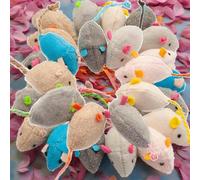 Giocattolo per gatti - Topolini di peluche colorati, momenti felici e rilassanti, compagni divertenti per i gatti, collezione di topolini di peluche, must-have per l'intrattenimento dei gatti, topolin