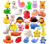 Giocattolo per il bagnetto del bambino in età prescolare, Oceano galleggiante e fattoria Squeaky Animal Bath Time Squirty Toy for Toddlers Decorazione e regalo per feste per bambini, educativo (30PCS)