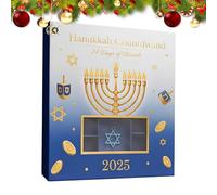 Giocattolo Per Il Conto Alla Rovescia Di Chanukkah 2025 | Ornamento a Tema Hanukkah in Acrilico 2D | Calendario Conto Alla Rovescia Con Ornamento,Per Donne Ragazzi Ragazze Famiglia Amici