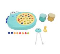 Giocattolo per l’apprendimento con le bacchette per bambini, gioco di perline su tavola a tema dinosauro, giocattolo per la classificazione dei colori per la prima educazione con a (Verde)