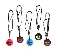 Giocattolo per la Dentizione, 5 Pezzi di Dinosauro in Silicone per Bambini Collana da Masticare Sensoriale Giocattolo per la Dentizione del Bambino Portatile per i Viaggi a Casa