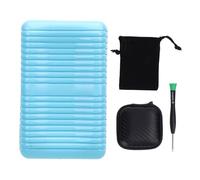 Giocattolo per la punta delle dita a forma di sapone Cursore per dita in metallo Giocattolo antistress per la stazione domestica dell'ufficio Gadget portatile premium in lega di (Blu)