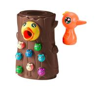 Giocattolo per l'alimentazione del picchio - Divertente Gioco educativo precoce, Legno Magnetico Portatile, Facile attività per la Cattura dei, Regalo Durevole per la coordinazione Occhio-Mano