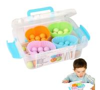 Giocattolo per l'Ordinamento dei Colori,Attività Educative di Abbianamento con Clip e Perline,Giocattoli per la Motricità Fine | Per Viaggio, Ragazzo, Ragazza, Natale, Pasqua, Compleanno e Aula