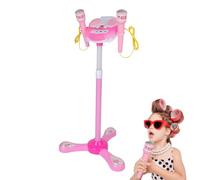Giocattolo per microfono per bambini, set di microfono per karaoke regolabile, divertente giocattolo per canto per ragazzi e ragazze, set da gioco per microfono, supporto per microfono portatile per