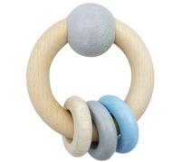 Giocattolo per Neonato Set Trottole Sonagli Di Sfera & 3 Anelli Blu Bxlxh