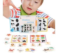 Giocattolo per ordinare le forme, gioco di abbinamento della memoria per bambini - Giocattoli per abbinare l'ombra alla motricità fine | Gioco di abbinamento di immagini di animali con frutta, diverte