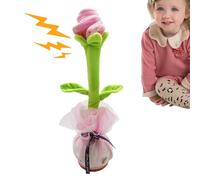 Giocattolo per Parlare, Ballare | Fiori soggetti Canto, Giocattolo Musicale educativo fondamentale, interattivo Rosa Tod, USB Baby by Girl Che Ballano con Il di Danza Vibrante, Facendo Il