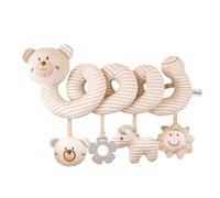 Giocattolo per passeggino, animali da peluche a spirale che pendono giocattoli con anelli di dentizione, suoni BB e campane suonate, primi giocattoli sensoriali educativi per il neonato 0-12 mesi, bi