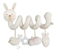 Giocattolo per passeggino, animali di peluche a spirale sospesi per culla, campanelli eolici striduli per attività sensoriali precoci educative per neonati 0-6 mesi, coniglio