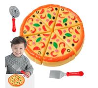 Giocattolo per pizza - Set di pizza in ABS per | Set di giochi di cibo realistico, apprendimento della cucina, sviluppo delle abilità sociali, piacere di cucinare e regalo educativo