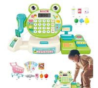 Giocattolo per registratore di cassa, registratore di giocattoli per | bambini | Giocattoli interattivi per cassieri del supermercato | Coinvolgente calcolatrice per giochi di finzione, di