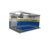 Giocattolo per Scena di Veicolo pressofusa in Garage in Scala 1/18 con luci 15,75''x9,45''x7,87'', Blu