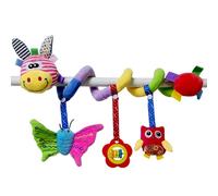 Giocattolo per seggiolino auto | Comodi giocattoli di peluche a per morbidi con squeaker e simpatici animali - Giocattoli sonagli appesi per passeggino mobile per seggiolino auto