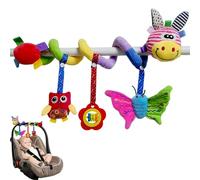 Giocattolo per seggiolino auto | Comodi giocattoli di peluche a per morbidi con squeaker e simpatici animali - Divertente passeggino per bambini e giocattolo per attività di viaggio Il miglior regalo