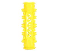 Giocattolo per spazzolino da denti con dentifricio in TPR per cani, sicurezza, pulizia dei molari, puzzle, addestramento, gioco (Giallo)