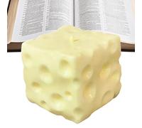 Giocattolo per spremere il formaggio giallo | Divertente gioc-attolo di formaggio squishy a forma di cubo quadrato | Morbido giocattolo sensoriale antistress per adulti | P-er ragazzi e ragazze Studen