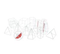 Giocattolo Per Studenti Per Bambini, Modello Geometrico 3D In Plastica, 18 Pezzi