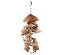 Giocattolo Per Uccelli Flamingo Sully 50Cm Con Cocco E Luffa
