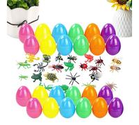 Giocattolo per uova di Pasqua, 24 pezzi, divertente e educativo, riempitivo per uova interattivo, durevole, set di giochi educativi creativi per bambini e interni ed esterni