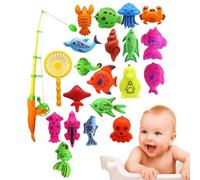 Giocattolo per vasca da bagno con asta - gioco magnetico per pesca | gioco di ruolo educativo per feste di compleanno dei bambini durevole e galleggiante