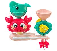 Giocattolo per vasca da bagno con ventose forti, divertimento per la doccia per bambini, giocattolo da piscina a forma di granchio con ventose forti, intrattenimento, giochi per piscina e addominali