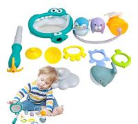 Giocattolo per vasca da bagno, giocattoli da bagno per bambini, con fori di drenaggio, modulare multifunzione, con rete da e ventose per bambini e ragazze, compleanni e uso quotidiano