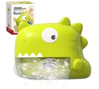 Giocattolo per vasca da bagno, giocattolo da bagno per bambini con musica, macchina per schiuma, macchina per bolle di sapone, dinosauro, adatto per bambini di età compresa tra 1 e 4 anni (verde)