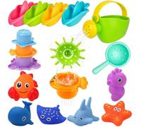 Giocattolo per vasca da bagno, giocattolo per bambini, piscina per bambini, giocattolo antimuffa, 16 pezzi